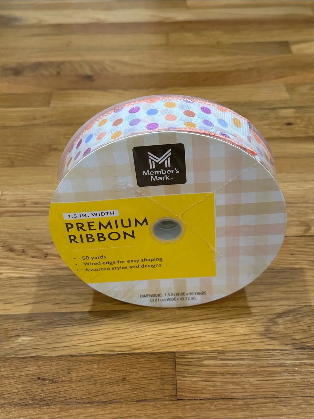 Multi Dot Premium Ribbon 1.5”X50 Yards *NEW